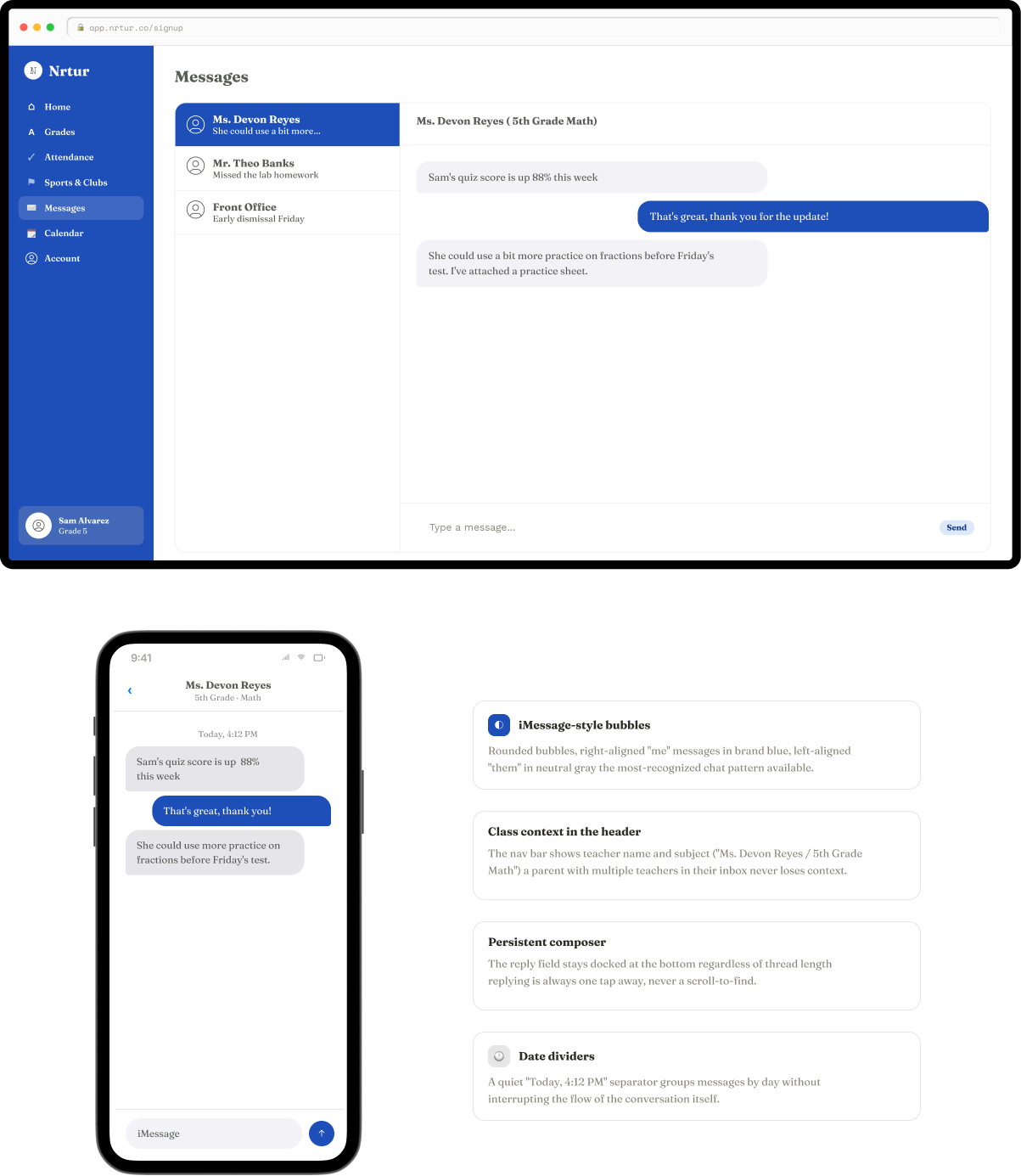 Parent messages